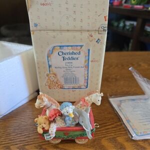 Cherished Teddies Toy Car Rolling Along 1996 Enesco Hillman 219096 ‎  2" Train